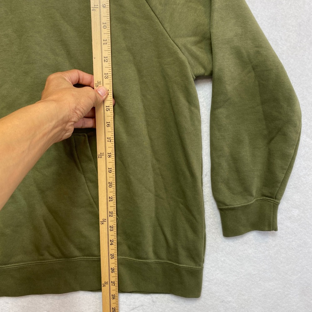 Nike Pullover Hoodie Mens 2X Green Fleece Raglan Swoosh Logo 11412 - Picture 3 of 9